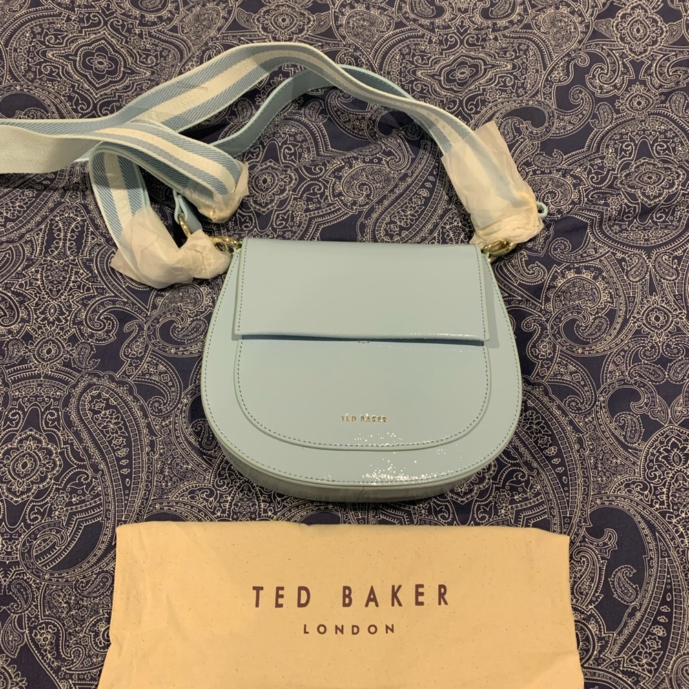 Ted Baker patent blue Darcell bag NWT